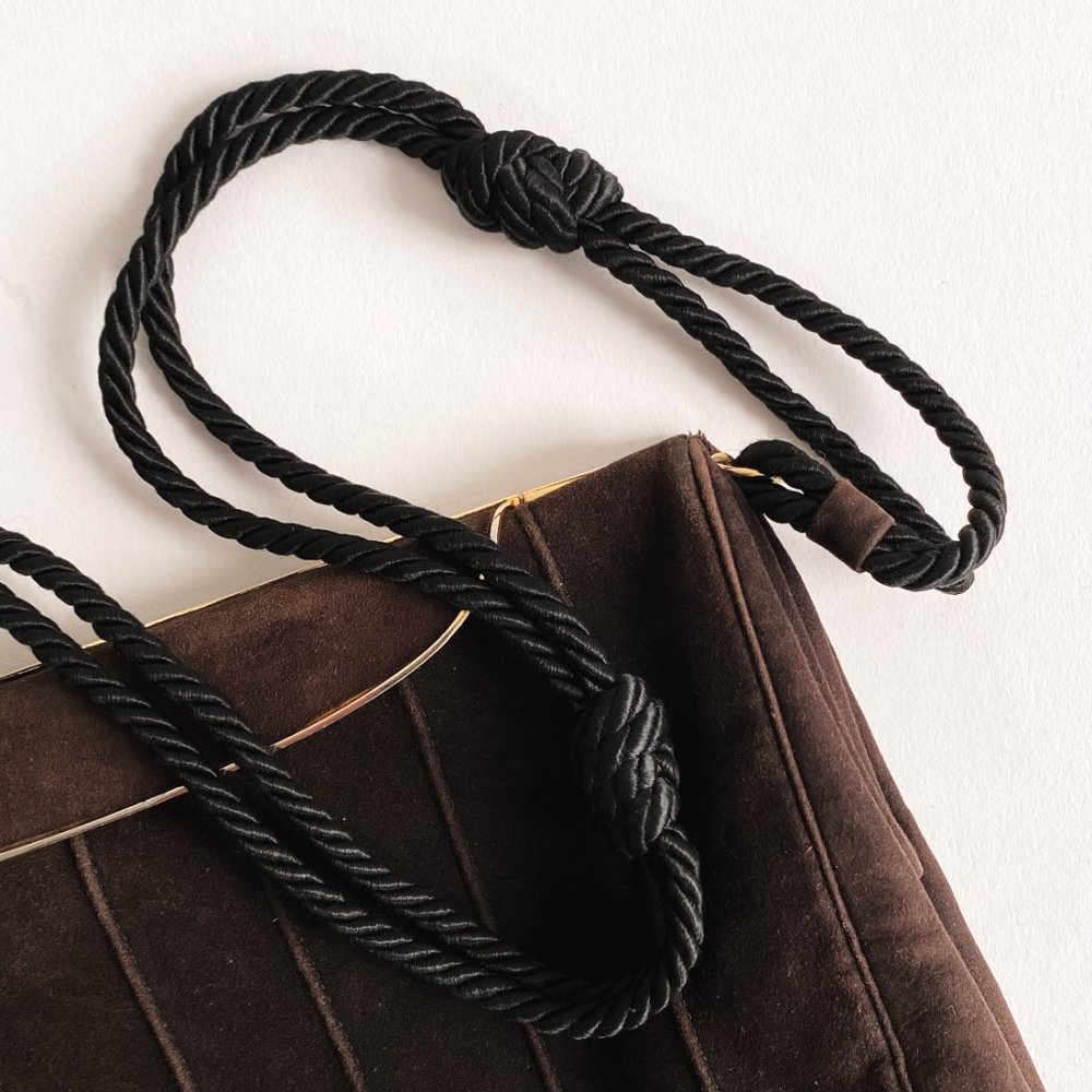 FENDI VTG Black Fabric Clutch - Picture 5 of 10